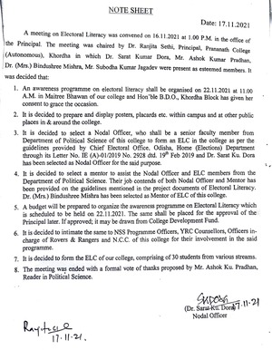 Electoral Literacy Awareness Week 2021