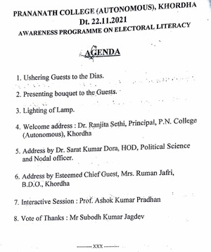 Electoral Literacy Awareness Week 2021